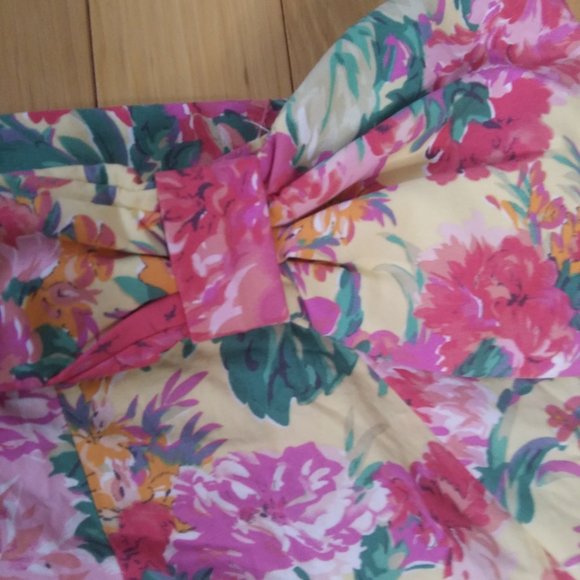 NWT ZARA  floral mini skirt sash bow detail XXL Barbie core - Picture 2 of 16
